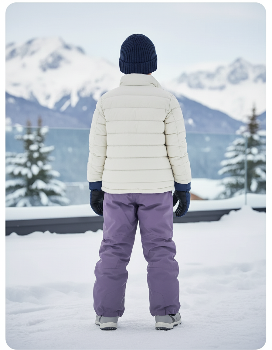Pantalon De Ski Violet Enfant Imperméable Thermique - Polyester - vue 2