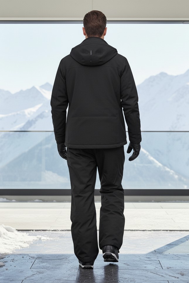 Pantalon De Ski Noir Homme Ample Imperméable Chaud - Polyester - vue 2