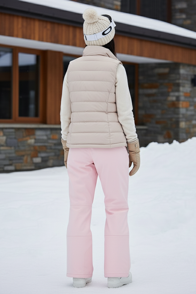 Pantalon De Ski Rose Ample Imperméable Hiver Femme - Polyester - vue 2