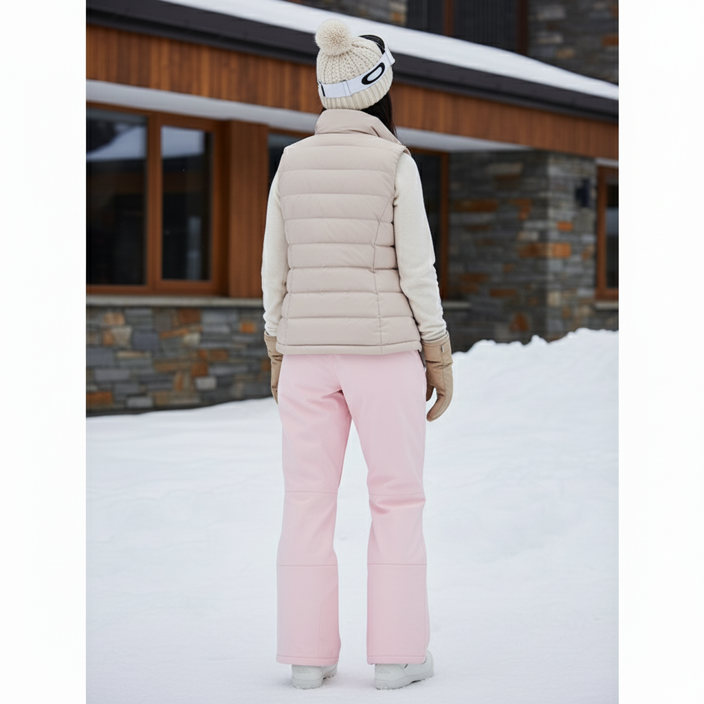 Pantalon De Ski Rose Ample Imperméable Hiver Femme - Polyester - vue 2
