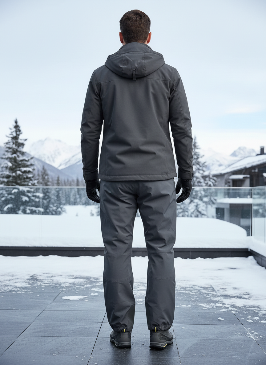 Pantalon De Ski Gris Imperméable Respirant Randonnée Homme - Polyester - vue 2