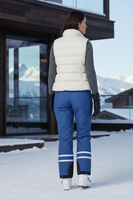 Pantalon De Ski Bleu Bretelles Imperméable Femme Coupe Droite - Polyester - vue 2