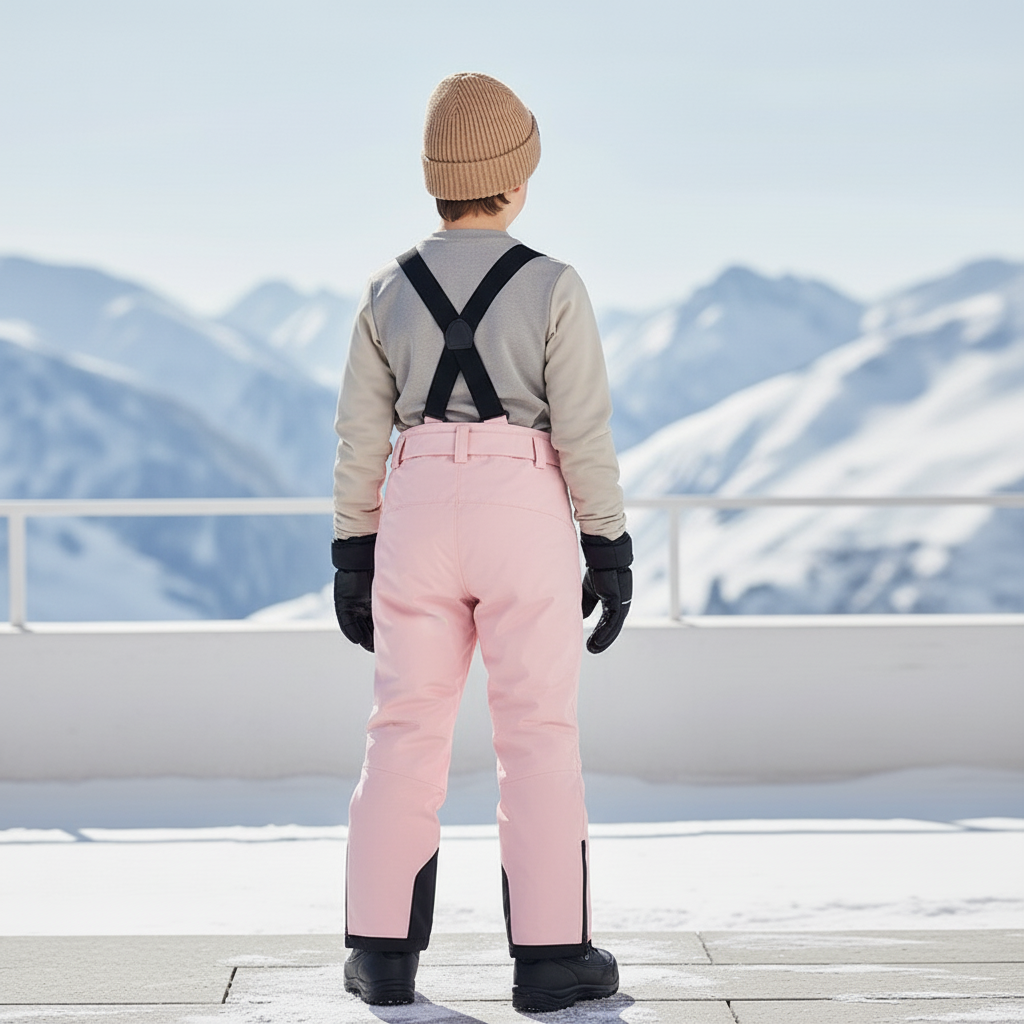 Pantalon De Ski Rose Enfant Salopette Imperméable Hiver - Polyester - vue 2