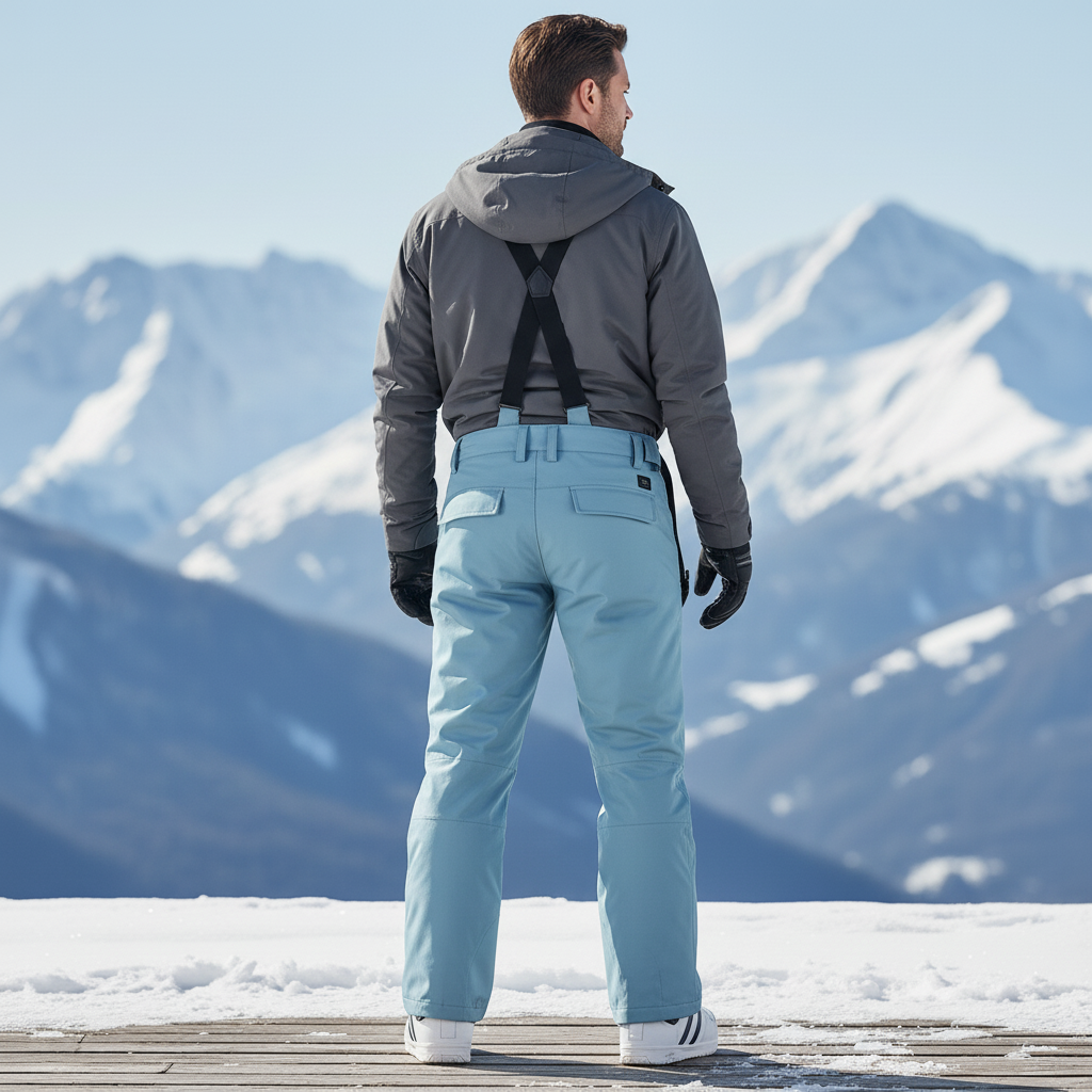 Pantalon De Ski Taille Haute - Bleu Polyester - vue 2
