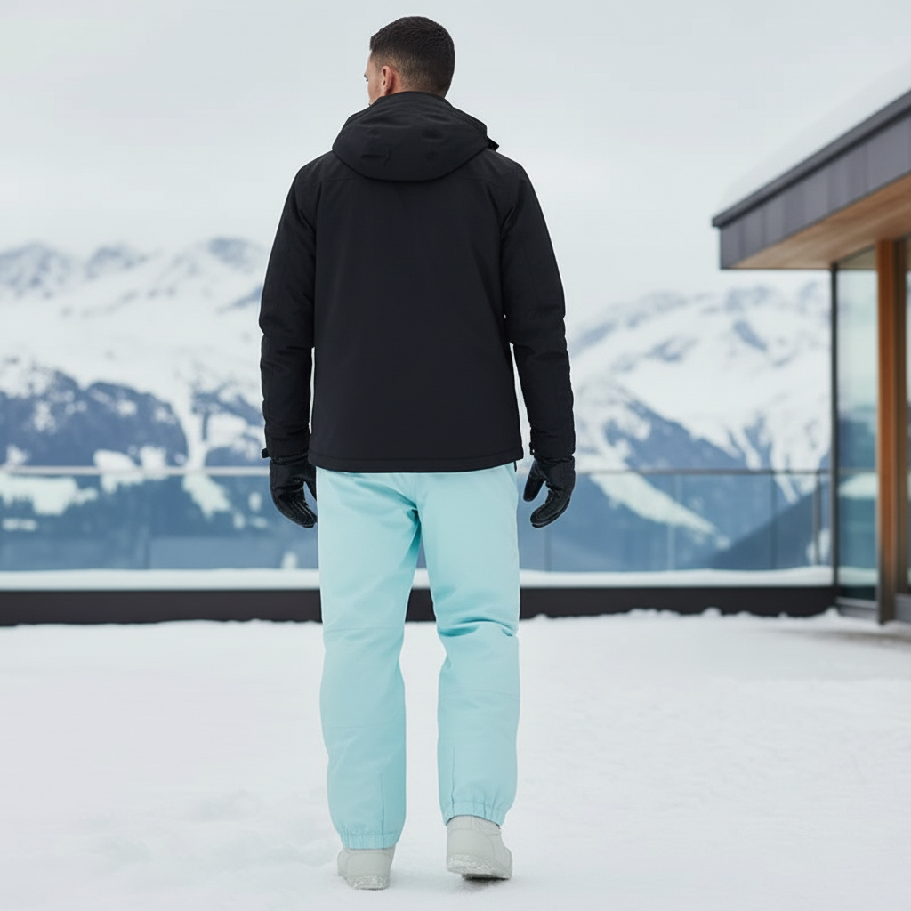 Pantalon De Ski Bleu Ciel Imperméable Homme Ample - Polyester - vue 2