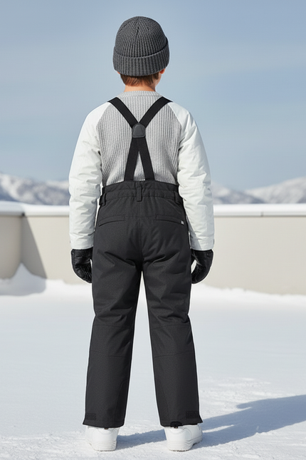 Pantalon De Ski Noir Imperméable Salopette Enfant Hiver - Polyester - vue 2