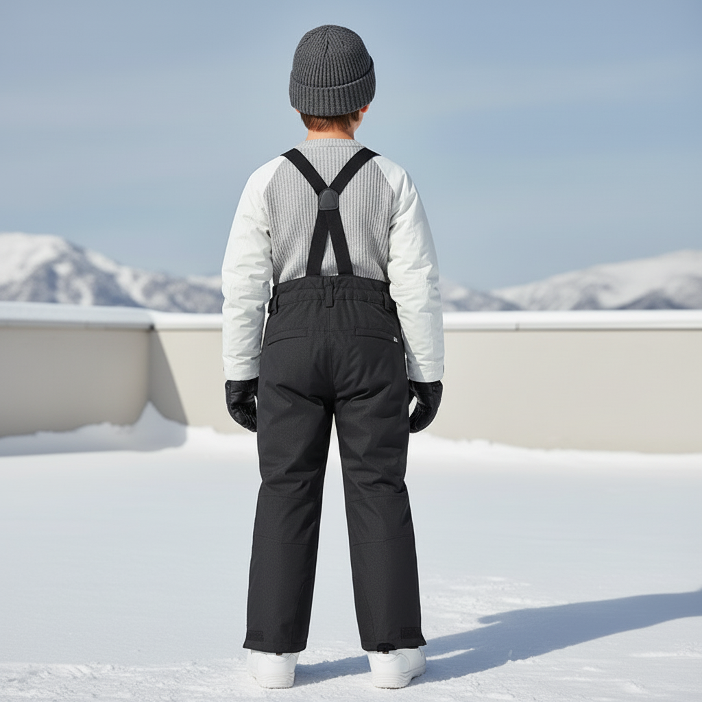 Pantalon De Ski Noir Imperméable Salopette Enfant Hiver - Polyester - vue 2