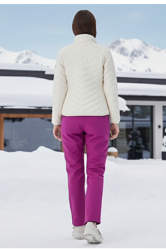 Pantalon Ski De Fond Femme Chaud - Rose Polyester - vue 2
