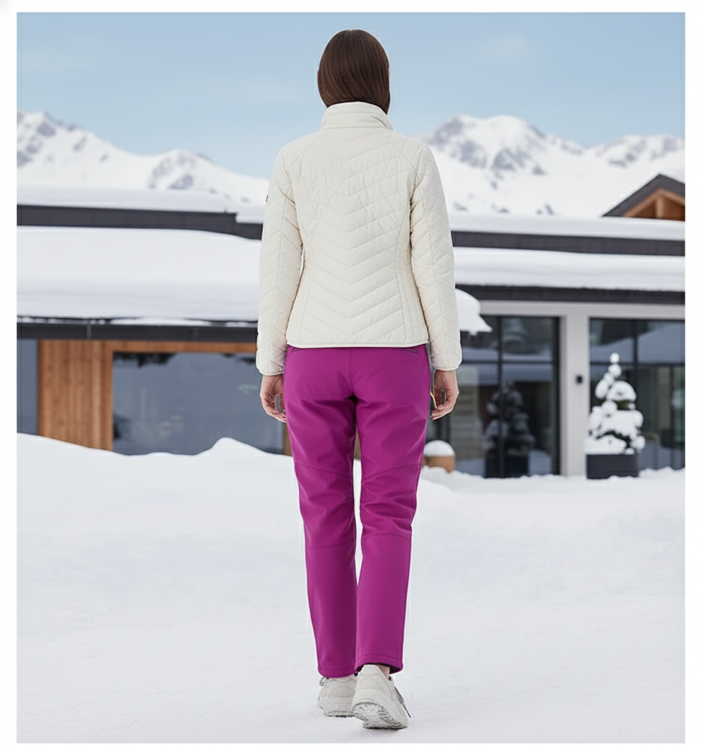 Pantalon Ski De Fond Femme Chaud - Rose Polyester - vue 2