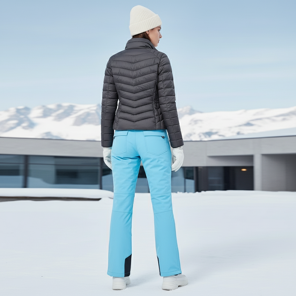 Pantalon De Ski Bleu Ciel Droit Imperméable Respirant Hiver - Polyester - vue 2