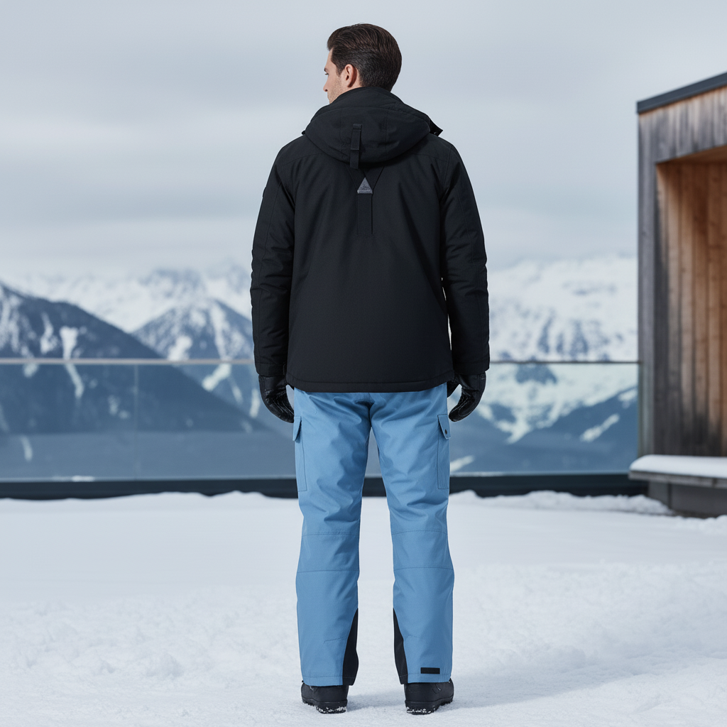 Pantalon De Ski Salopette Bleu Imperméable Chaud Homme - Polyester - vue 2