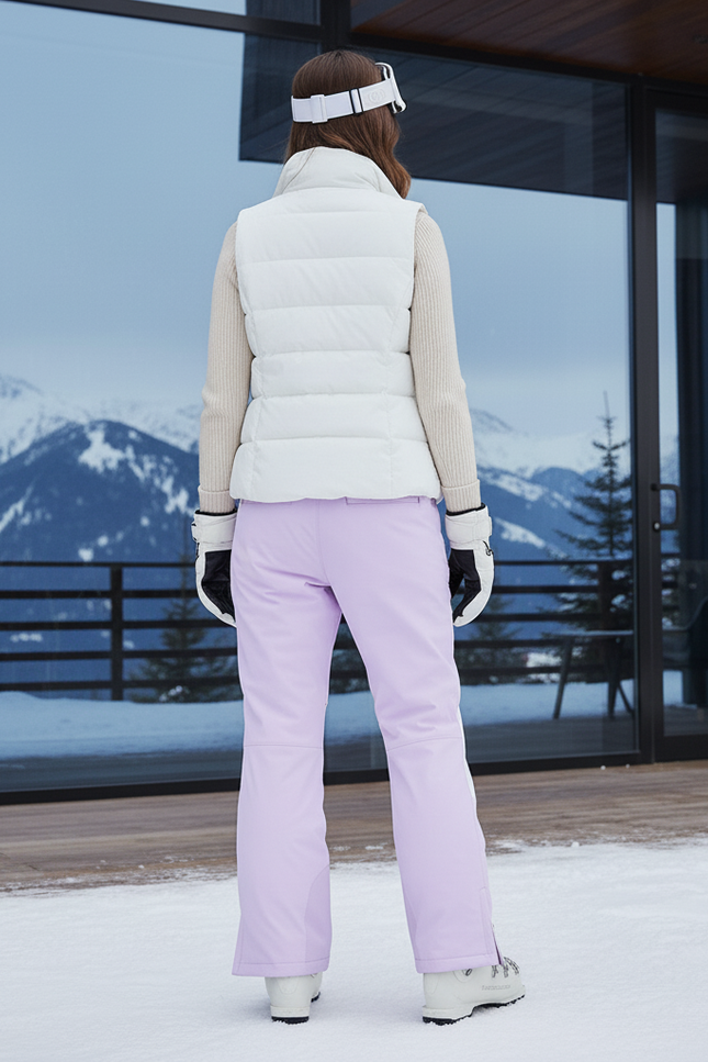 Pantalon De Ski Lilas Bicolore Imperméable Femme - Violet Polyester - vue 2