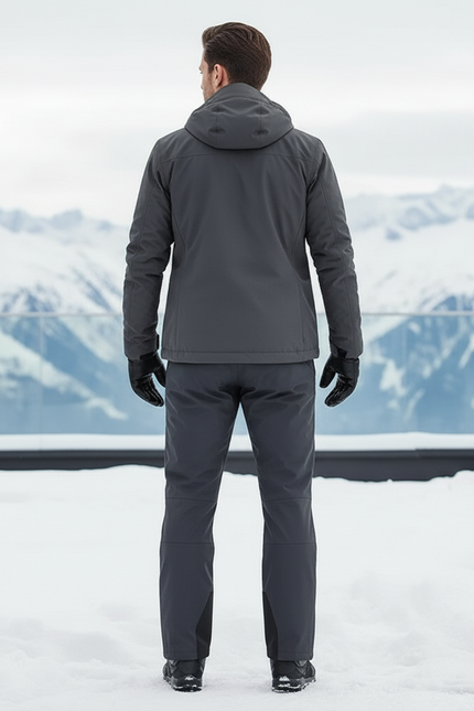 Pantalon De Ski Homme Gris Imperméable Doublé Polaire - Polyester - vue 2