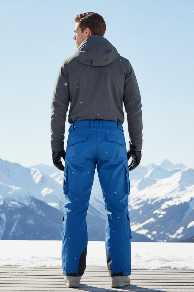 Pantalon De Ski Bleu Cargo Imperméable Homme Épais Hiver - Polyester - vue 2