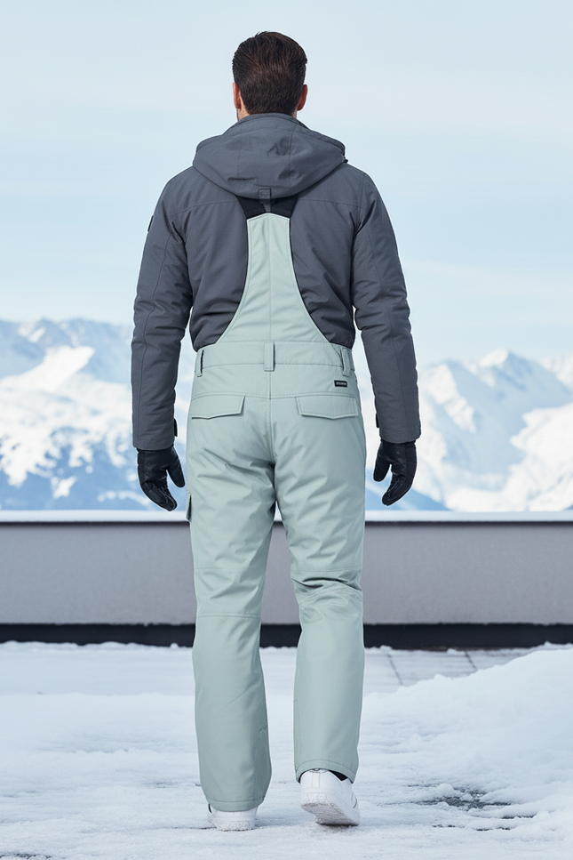 Pantalon De Ski Vert D'Eau Imperméable Bretelles Ample - Polyester - vue 2