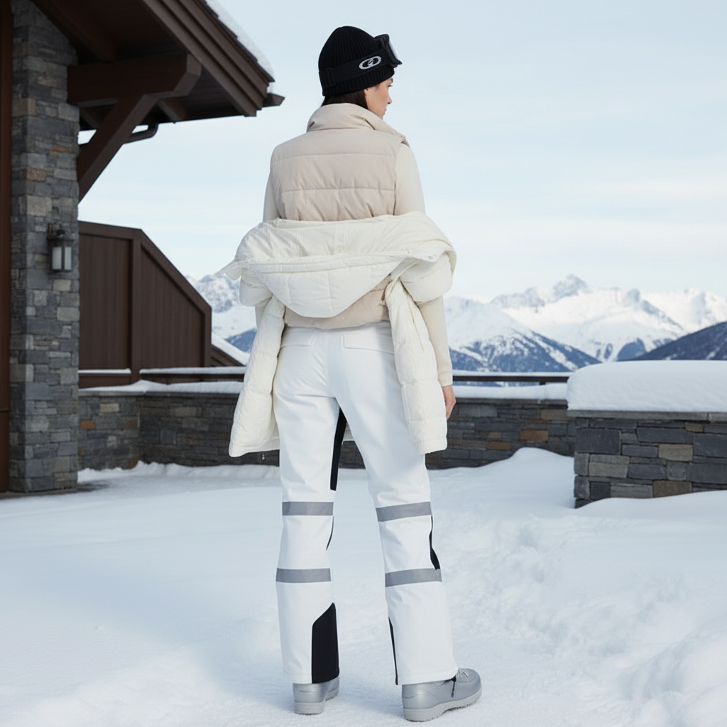 Pantalon De Ski Blanc Imperméable Femme Hiver - Polyester - vue 2