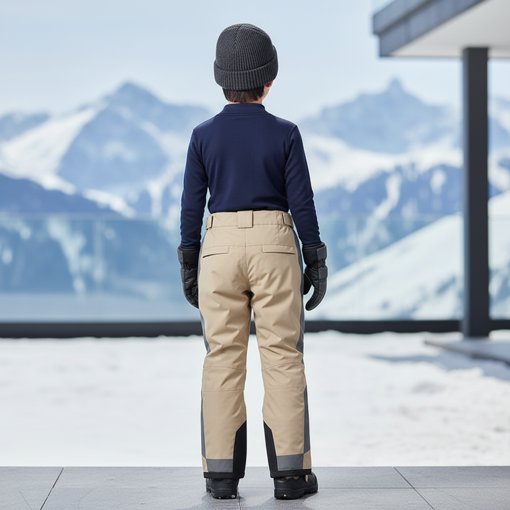 Pantalon De Ski Beige Imperméable Enfant Hiver - Polyester - vue 2