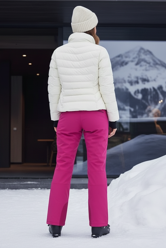 Pantalon De Ski Rose Imperméable Femme Coupe Droite Chaud - Polyester - vue 2