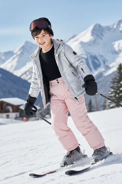 Pantalon De Ski Rose Enfant Imperméable Matelassé Chaud - Polyester - vue 3