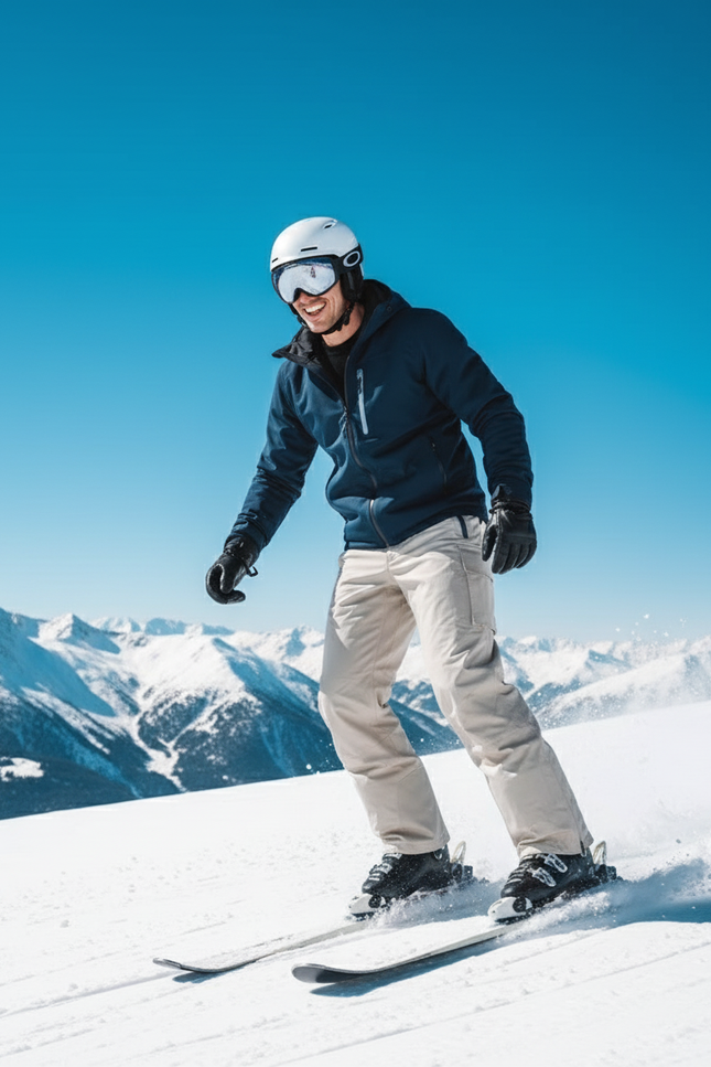 Pantalon De Ski Beige Imperméable Cargo Ample Homme Hiver - Polyester - vue 3