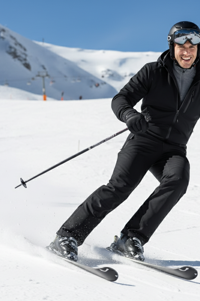 Pantalon De Ski Noir Imperméable Respirant Hiver Homme - Polyester - vue 3