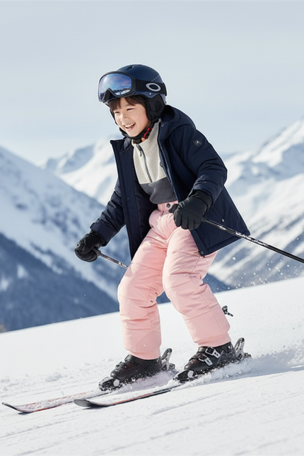 Pantalon De Ski Rose Matelassé Enfant Rembourré Hiver - Polyester - vue 3