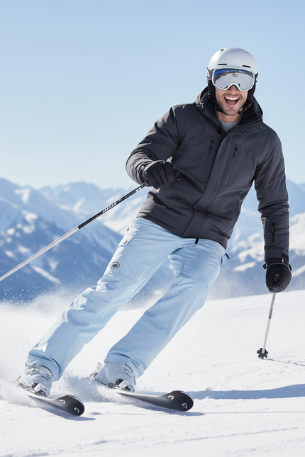 Pantalon De Ski Bleu Ciel Taille Haute Imperméable Homme - Polyester - vue 3