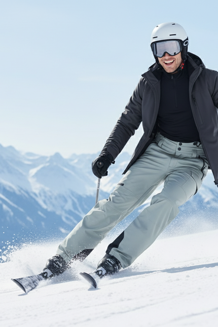 Pantalon De Ski Homme Gris Ample Imperméable Hiver - Vert Polyester - vue 3