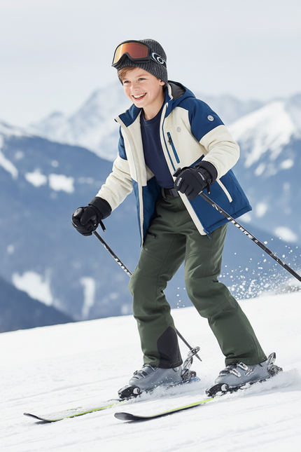 Pantalon De Ski Vert Kaki Imperméable Enfant Hiver - Polyester - vue 3
