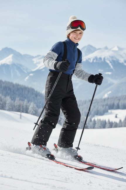 Pantalon De Ski Noir Enfant Imperméable Respirant - Polyester - vue 3