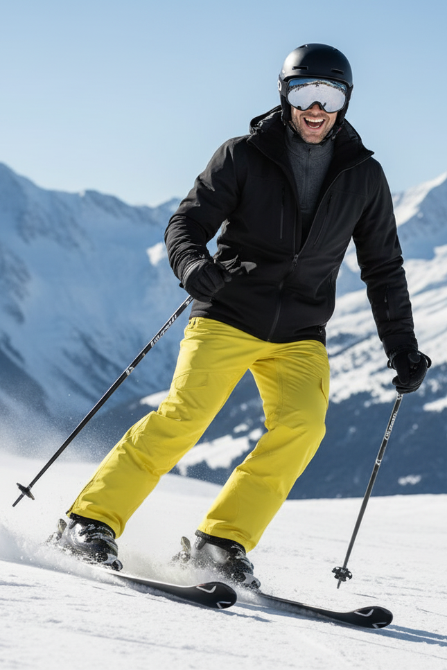 Pantalon De Ski Jaune Fluo - Polyester - vue 3