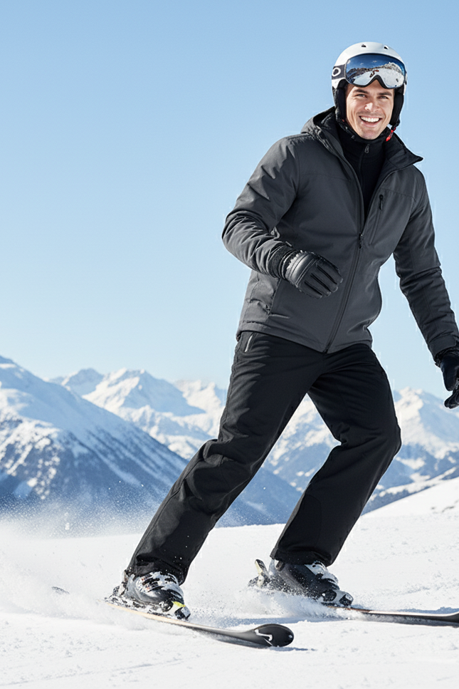Pantalon De Ski Alpin - Noir Polyester - vue 3
