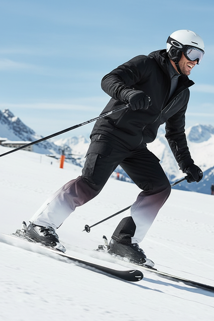Pantalon De Ski Noir Dégradé Imperméable Cargo Homme - Polyester - vue 3