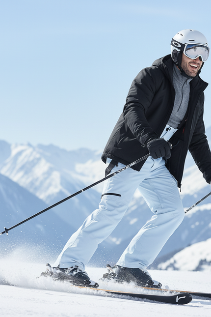 Pantalon De Ski Bleu Ciel Homme Bretelles Imperméable - Polyester - vue 3