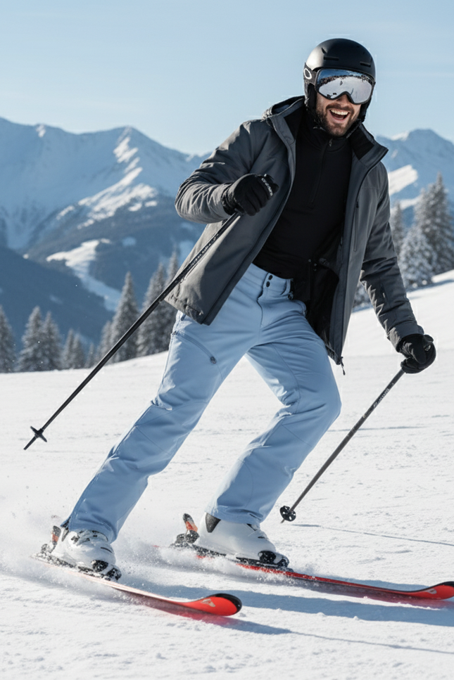 Pantalon De Ski Bleu Ciel Ample Imperméable Respirant Hiver - Polyester - vue 3