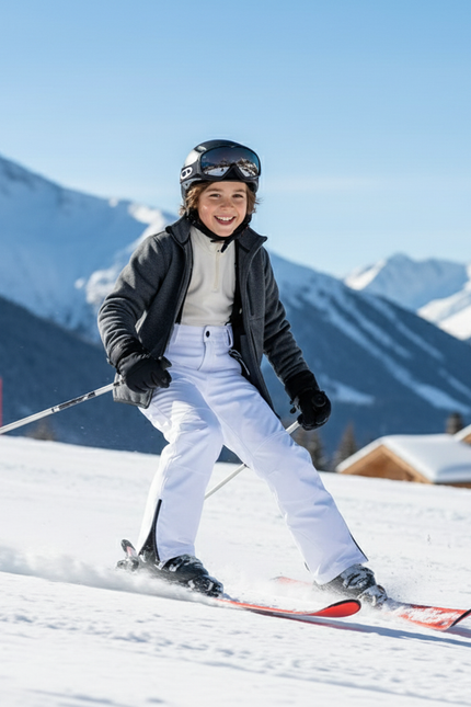 Pantalon De Ski Blanc Enfant Imperméable Chaud Hiver - Polyester - vue 3