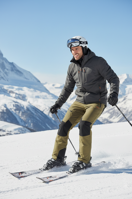 Pantalon De Ski Homme Kaki Imperméable Thermique Coupe Droite - Polyester - vue 3