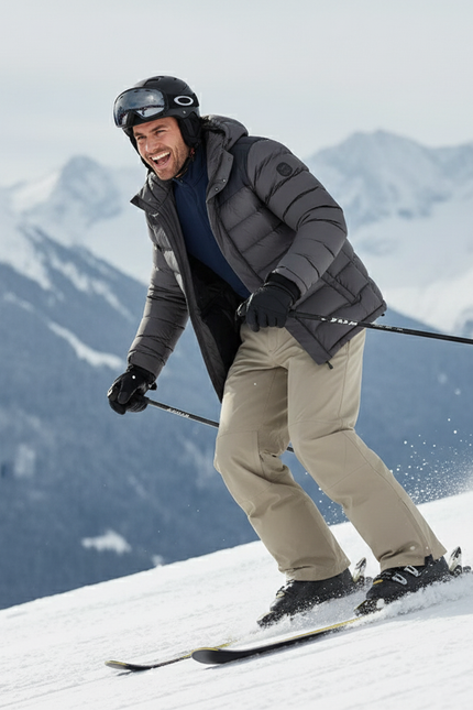 Pantalon De Ski Beige Homme Imperméable Confortable Hiver - Polyester - vue 3