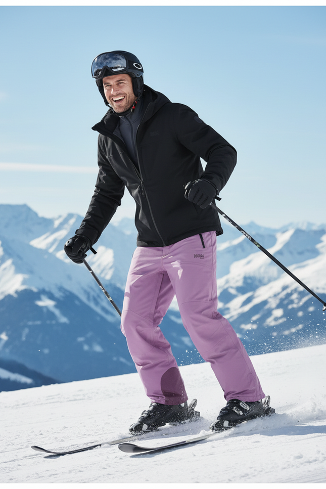 Pantalon De Ski B845 - Violet Polyester - vue 3