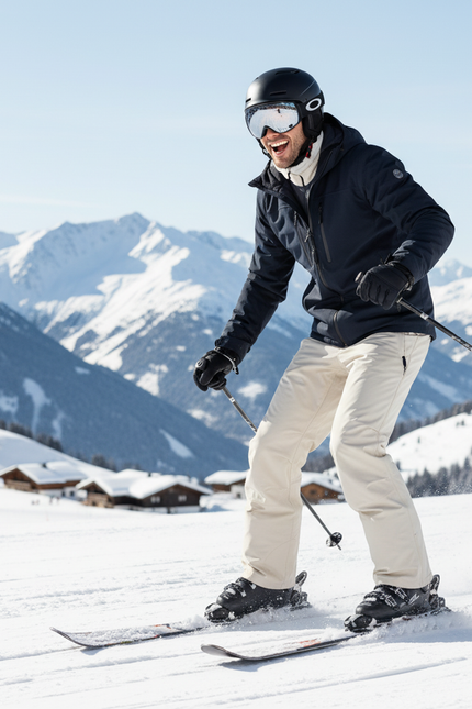 Pantalon De Ski Beige Homme Imperméable Coupe Droite - Polyester - vue 3