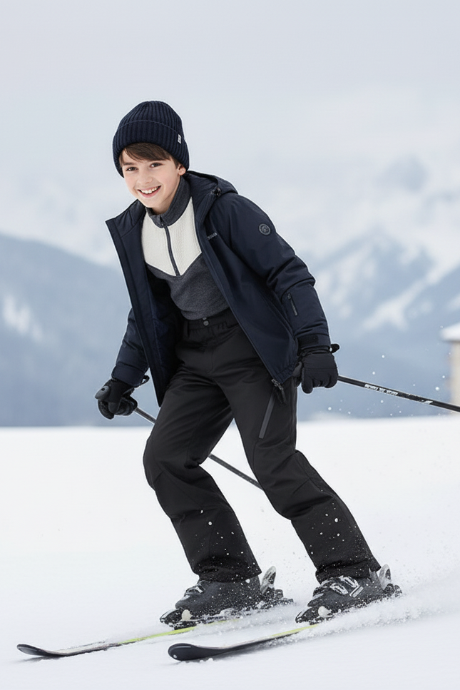 Pantalon De Ski Noir Imperméable Enfant Hiver - Polyester - vue 3