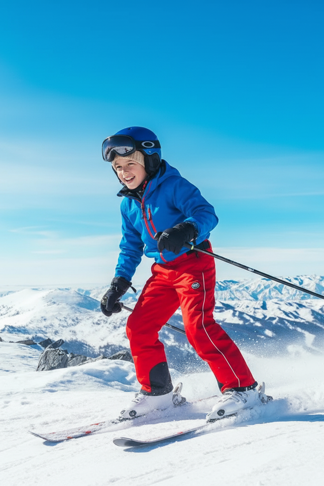 Pantalon De Ski Rouge Imperméable Enfant Hiver Respirant - Polyester - vue 3