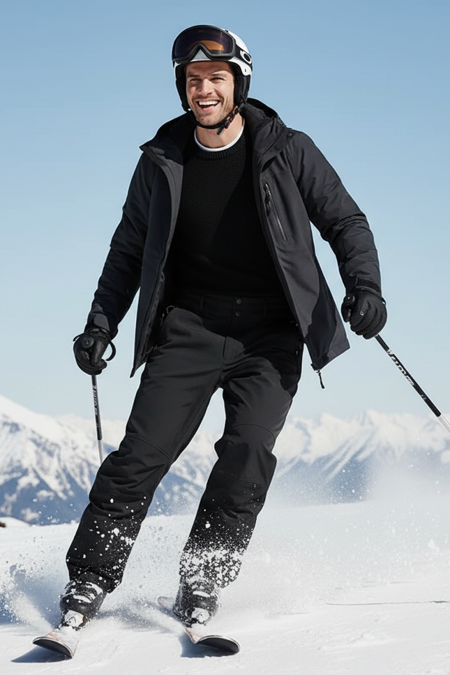 Pantalon De Ski Snowboard - Noir Polyester - vue 3
