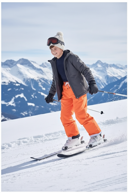 Pantalon De Ski Orange Ample Imperméable Enfant Hiver - Polyester - vue 3