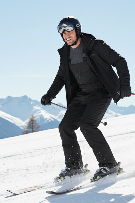 Pantalon De Ski Noir Homme Salopette Imperméable Hiver - Polyester - vue 3