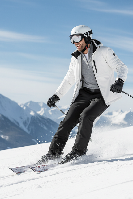 Pantalon De Ski Noir Homme Coupe Droite Imperméable - Polyester - vue 3