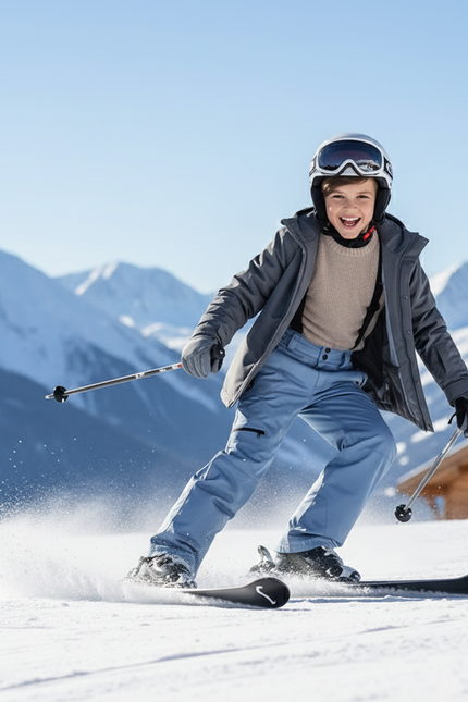 Pantalon De Ski Bleu Enfant Imperméable Coupe-Vent Respirant - Polyester - vue 3
