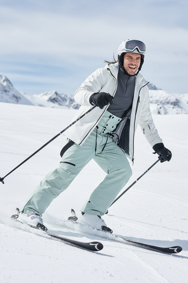 Pantalon De Ski Salopette Vert D'Eau Imperméable Unisexe - Polyester - vue 3