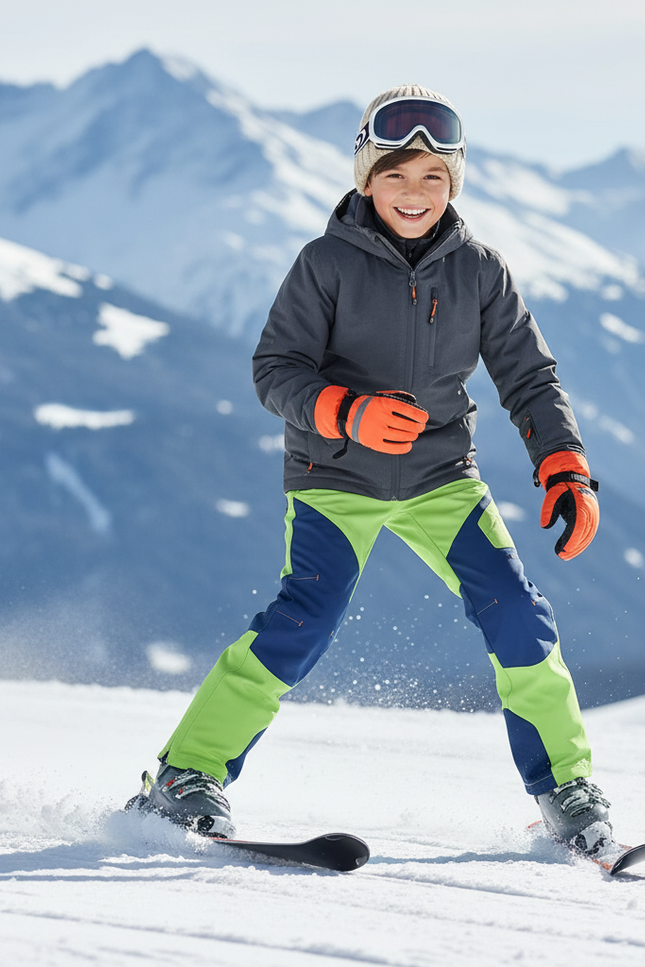 Pantalon De Ski Vert Imperméable Enfant Doublé Polaire - Polyester - vue 3