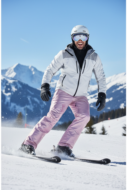 Pantalon De Ski Rose Irisé Ample Imperméable Homme - Polyester - vue 3